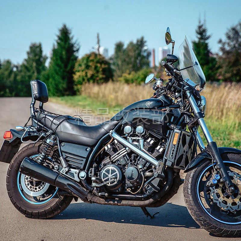 适用雅马vmax1200魔鬼改装保险杠车身护杠防摔摩托车保险杠