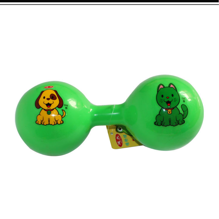 特价建大新生儿哑铃球宝宝玩具手抓球婴儿球手柄球健身球锻炼手臂