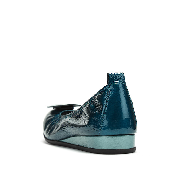 achette雅氏9mp2 秋冬圆头休闲女鞋漆皮浅口真皮舒适单鞋一脚蹬鞋