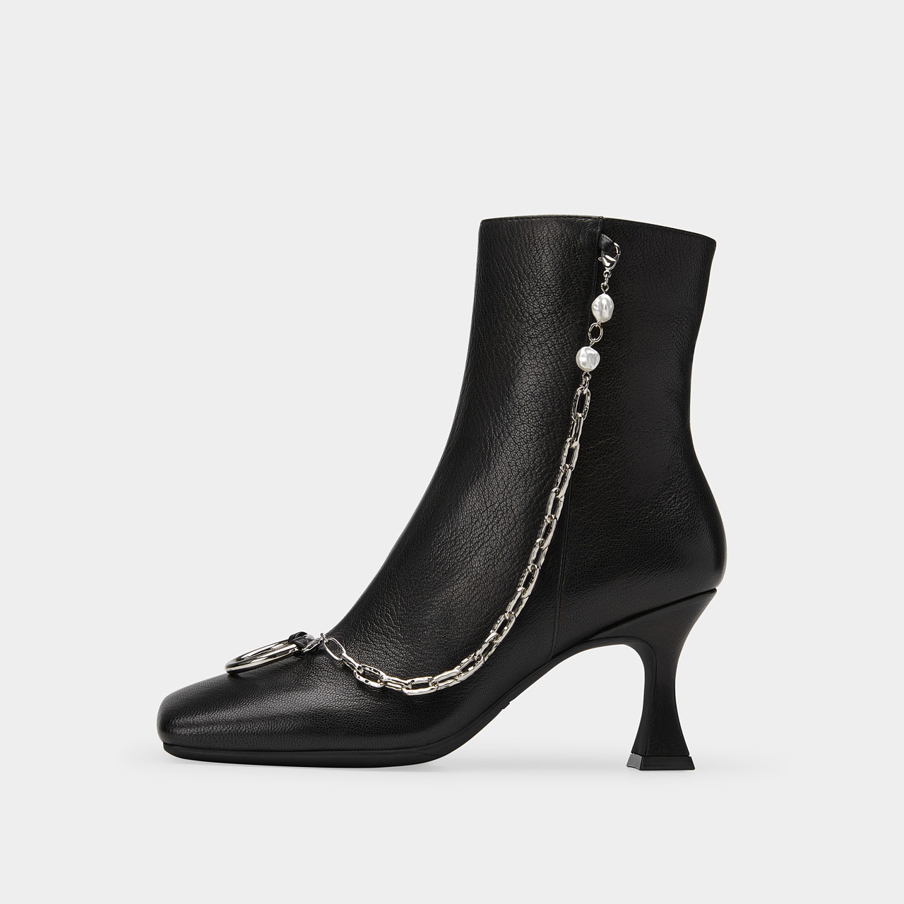 mio米奥女鞋2021年秋冬季新款优雅链饰方时装时装靴