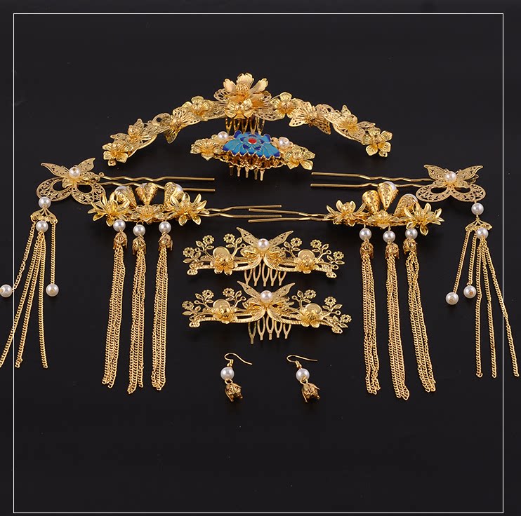 头饰发梳中式新娘古装唐装装饰品影视贵妃皇后发饰