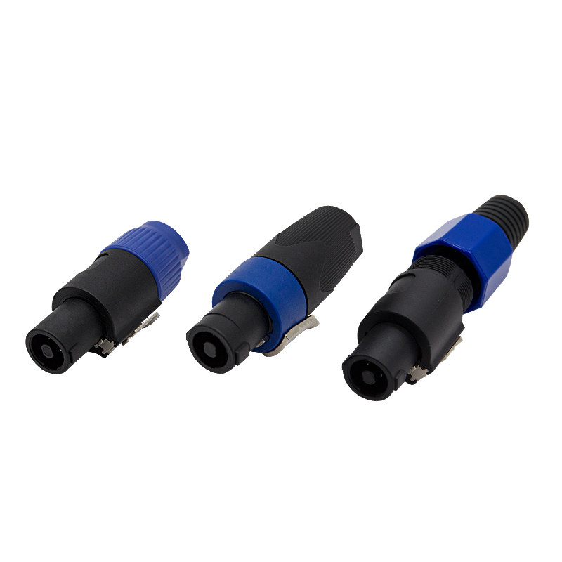 音响专业四芯连接器插头插座母座线卡卡农接头插头