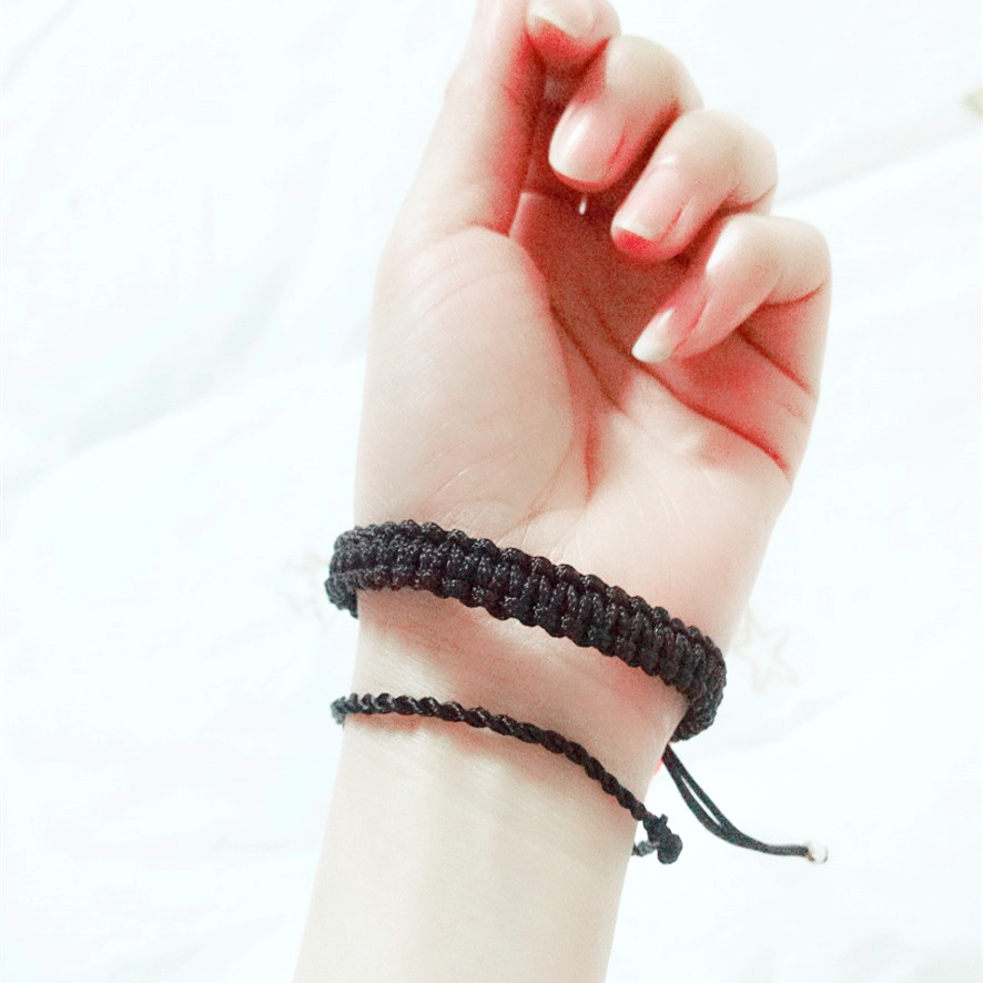 跨年圣诞节礼物头发手链编织绳送男朋友小红红绳手链