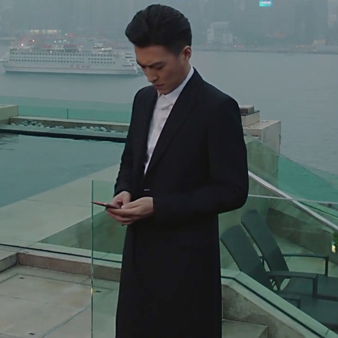 我的半生贺函靳东同款西装休闲中长男士西服毛呢大衣