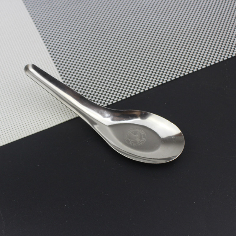 勺子汤勺不锈钢家用平底小勺学校食堂学生吃饭汤勺