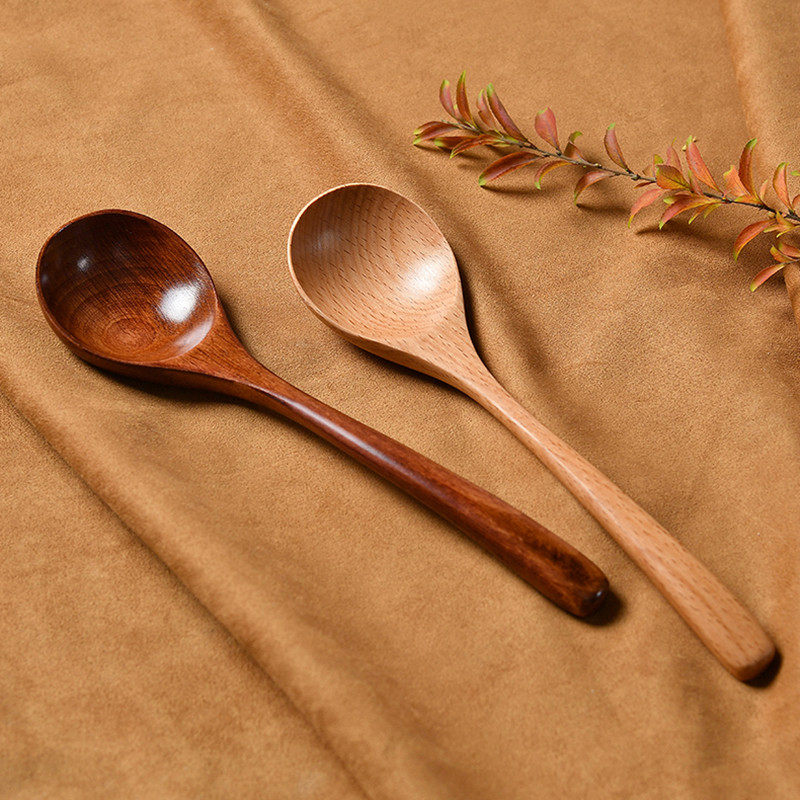 韩国吃播长柄木勺干饭专用日式拉面网红特大汤勺