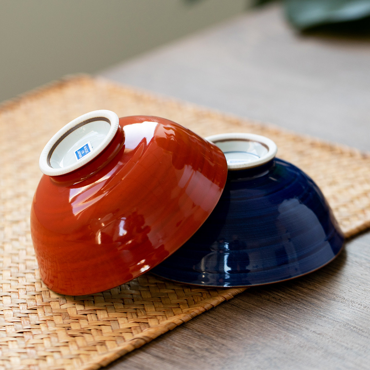 日本进口有田烧青花赤绘枫叶陶瓷小碗日式超轻碗