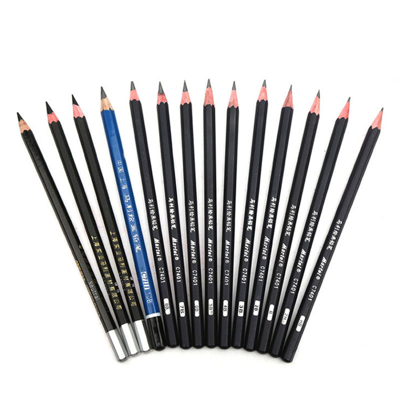 素描铅笔马利2b2h12b特浓14b亚光速写铅笔