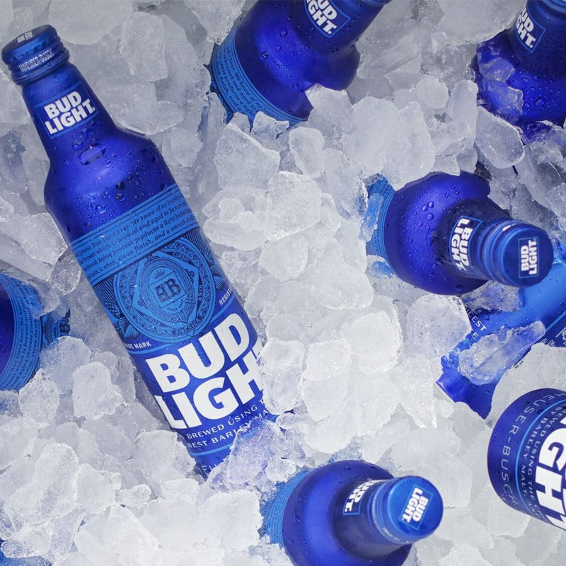 啤酒百威整箱美国进口蓝色铝罐旋盖款精酿473ml啤酒