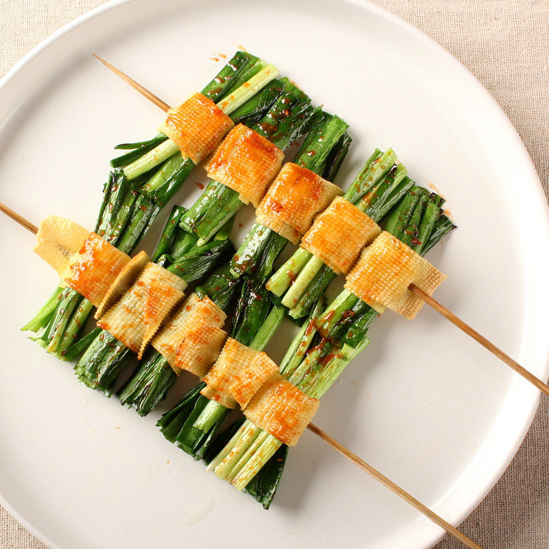 豆皮韭菜卷/5串 烧烤食材烤串半成品北京同城家庭聚会团建bbq配送