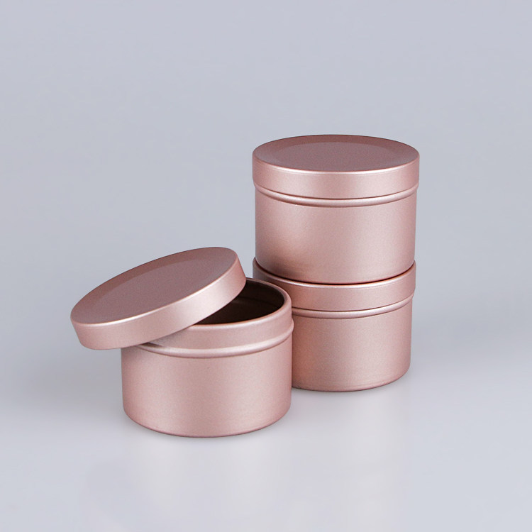 50克粉色圆形天地铝盒膏霜紫草唇膏化妆品包装金属盒包装
