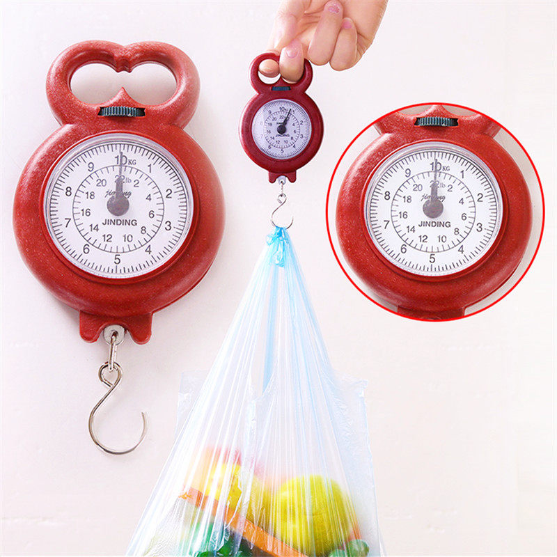 家用便携迷你手提公斤秤厨房买菜手拎称重弹簧小秤吊秤挂秤手钩秤