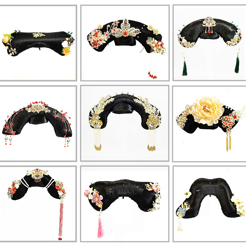 旗头古装清朝满族宫廷妃子格格如懿头饰舞台其它假发