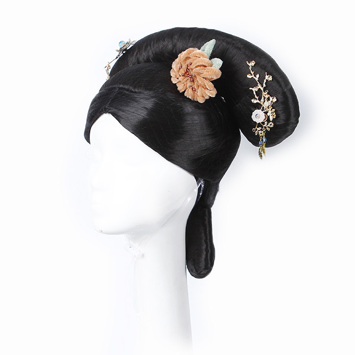 延禧攻略明星同款妃子皇后清朝旗头假发套全头整顶燕尾发套古风