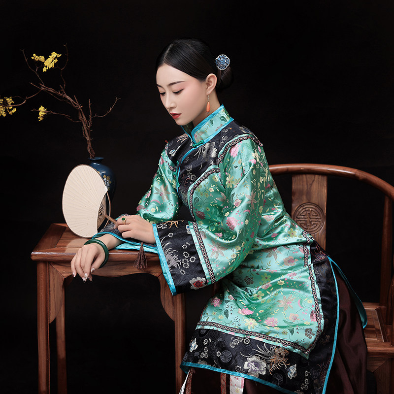 民国中式礼服大宅门秀禾少奶奶清朝大家闺秀小姐服装民族服装