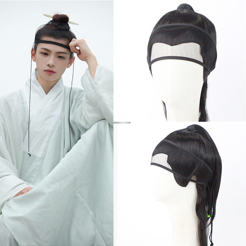 网巾汉服男女明制额发方巾头巾玉珠发绳懒收网发饰