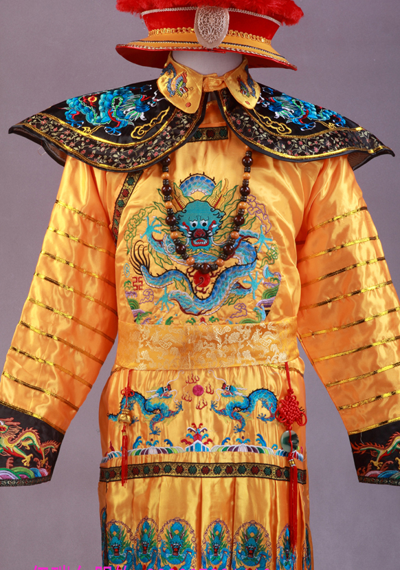 皇后服装大清皇帝龙袍刺绣戏服清朝皇上皇上皇民族服装