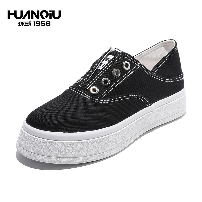 环球2021年夏季新款百搭系带帆布布鞋女鞋鞋子帆布鞋