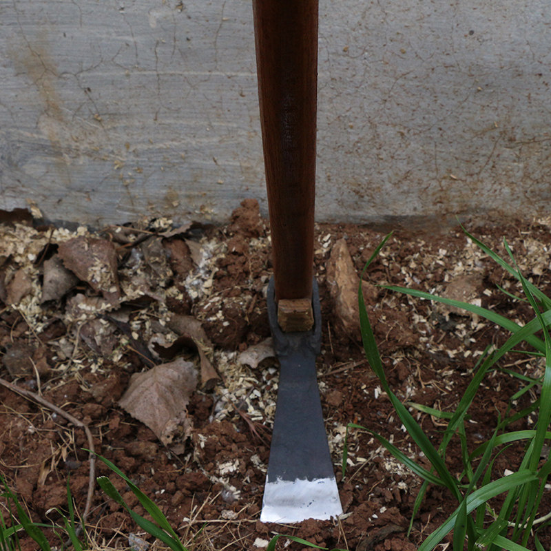 锄头农具种菜两用家用弹簧钢挖土阳江铁匠铺手工锻打锄头除草镐锄