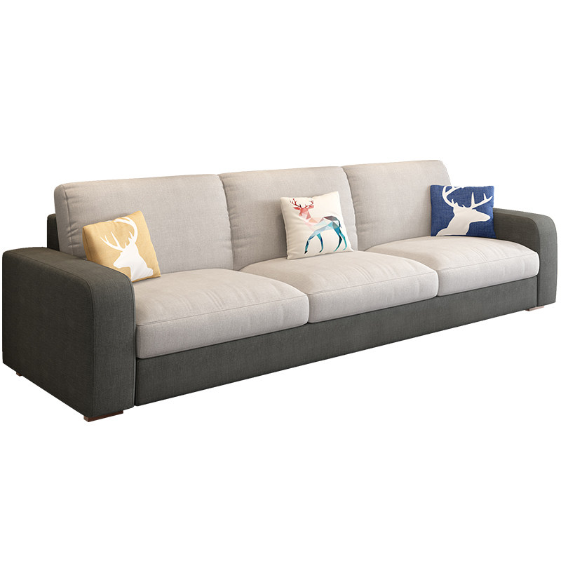 布艺沙发北欧简约现代小户户型客厅直排公寓三人位布艺沙发