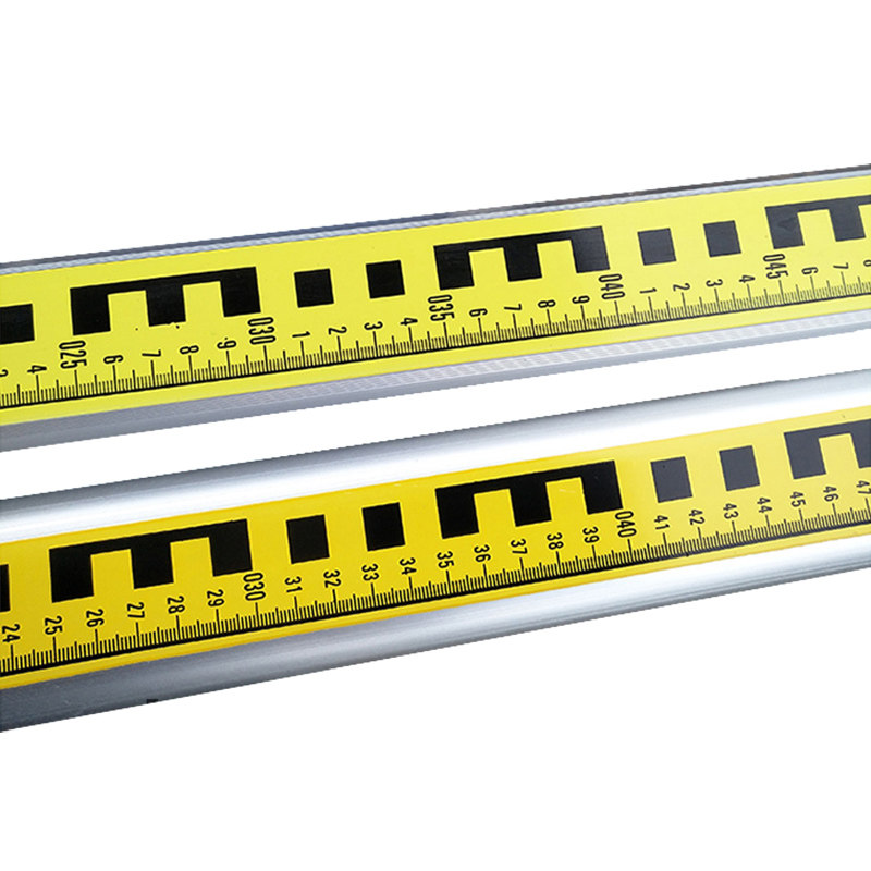 标尺水准仪铝合金蚀刻5米可伸缩加厚型刻度尺配件水位标尺