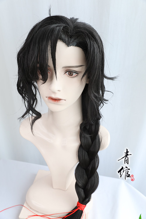 赐福美人花城少年天官青绾头套假发造型动漫cosplay配件