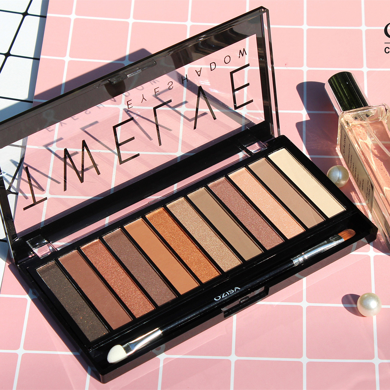 眼影泰国ozisa十二二色odbo12色防水深色系防脱眼影