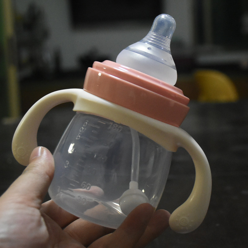 容量新生奶瓶婴儿宝宝喂水宽口吸管手柄奶嘴奶瓶