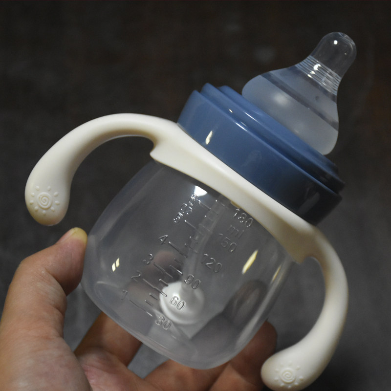 容量新生奶瓶婴儿宝宝喂水宽口吸管手柄奶嘴奶瓶