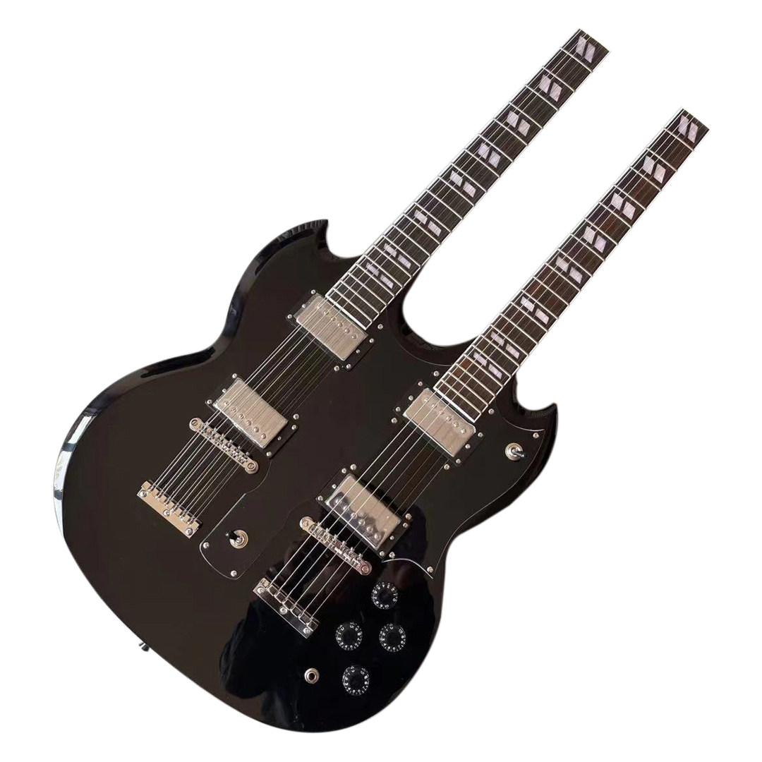 sg双头电吉他 g400 12弦黑色电吉他 玫瑰木指板 可按要求定制-mc母婴
