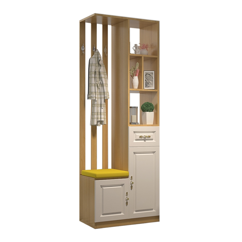 普莎门厅进门入户玄关客厅隔断墙柜定制衣帽门厅