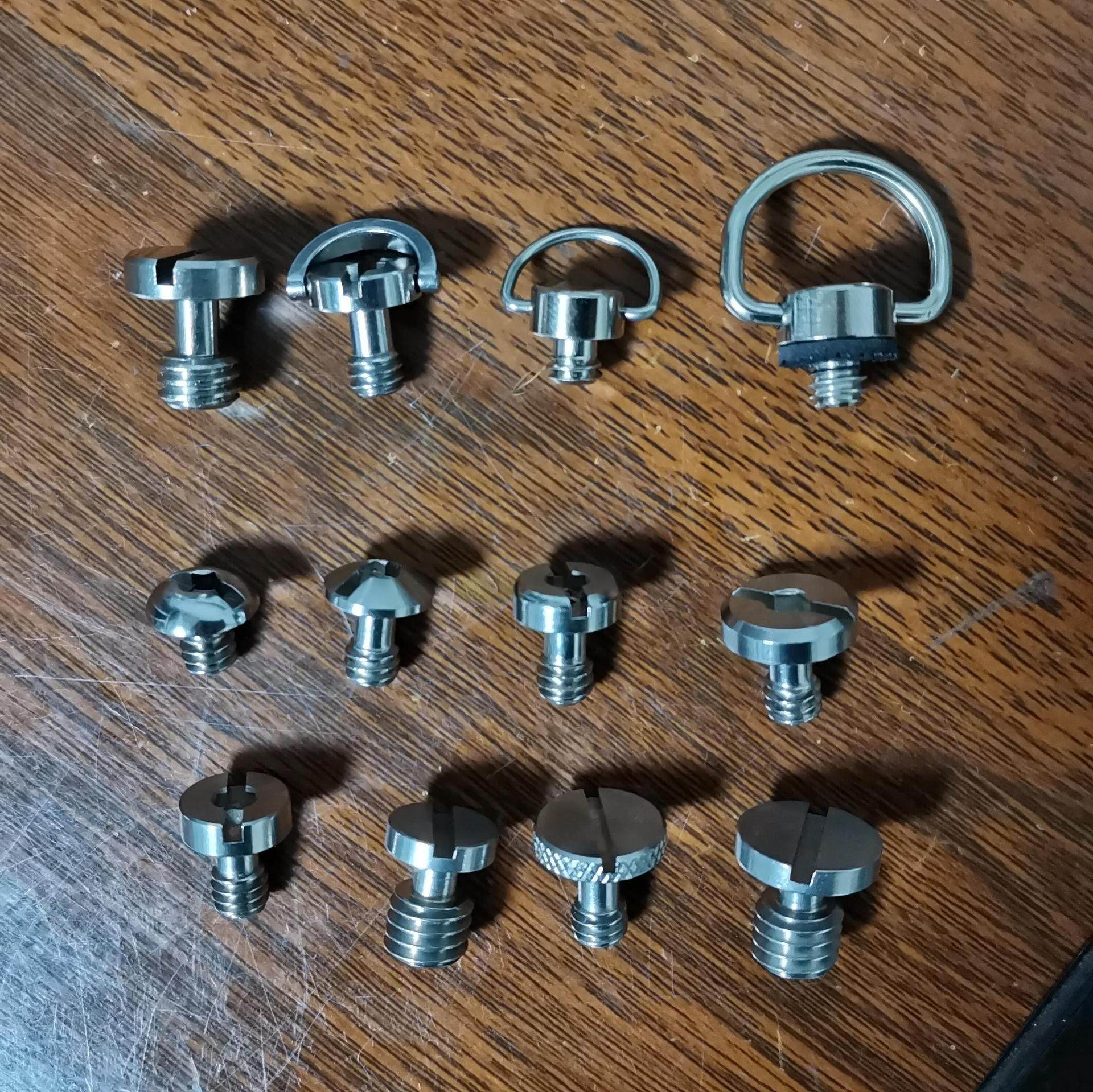 快拆接口快装相机云台三脚架转换英制螺丝摄影器材螺钉