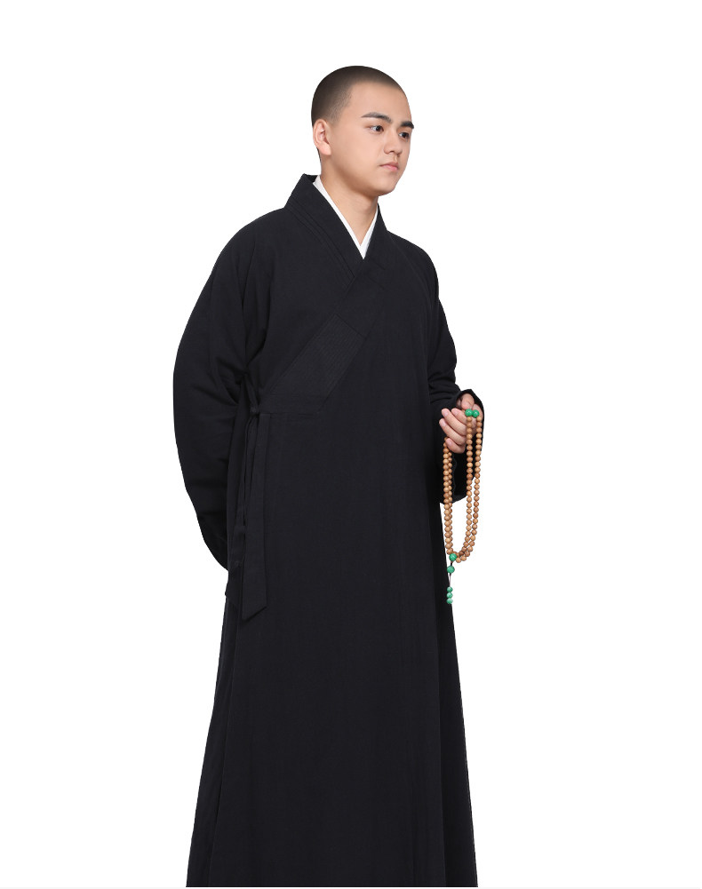 尚远僧服水洗全棉长褂佛教禅修僧衣大褂秋冬和尚服僧袍长衫汉服