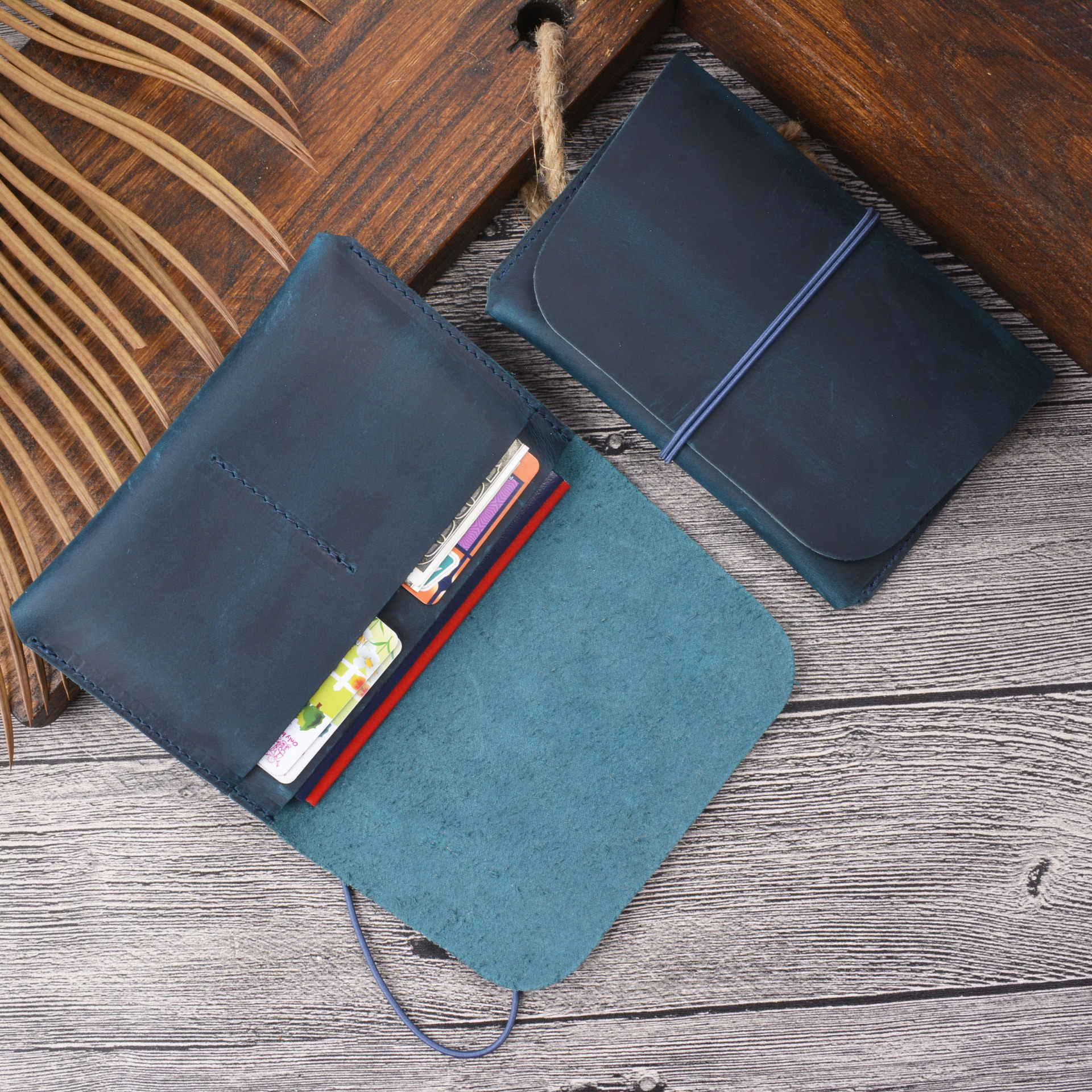 热销登机护照真皮绑绳款卡包皮夹卡皮复古包证件证件包