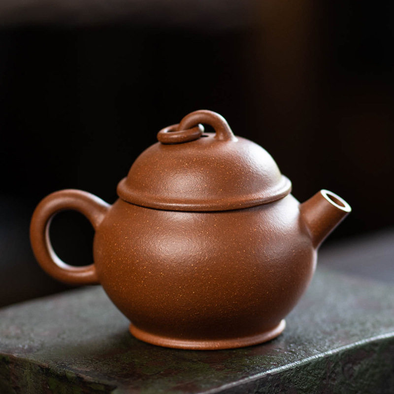 炮嘴元宝紫砂壶宜兴原矿宝山降坡小品闽南潮汕茶壶