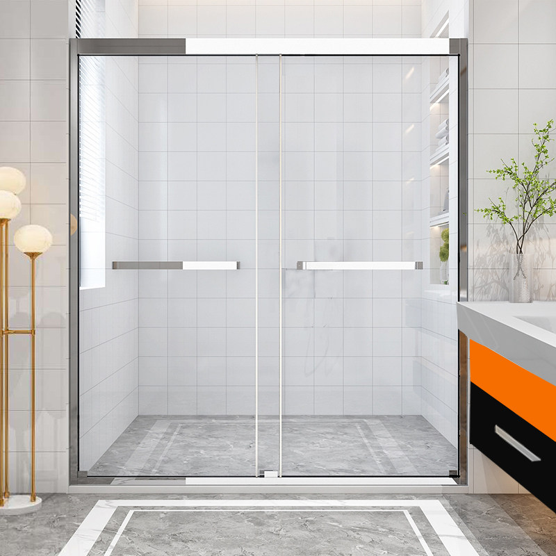 淋浴简约新款不锈钢静音淋浴房移门一字字型卫浴定制淋浴拉门