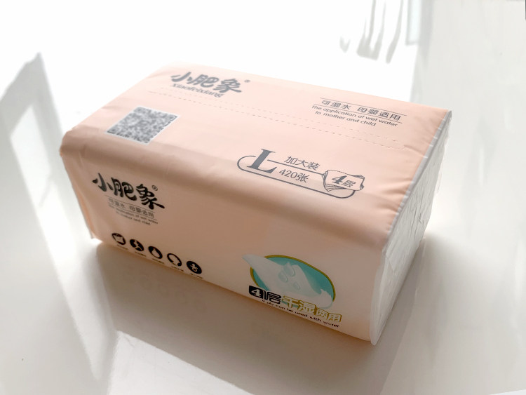 大码24包小肥象抽纸4层加厚原木木浆卫生纸408张抽纸