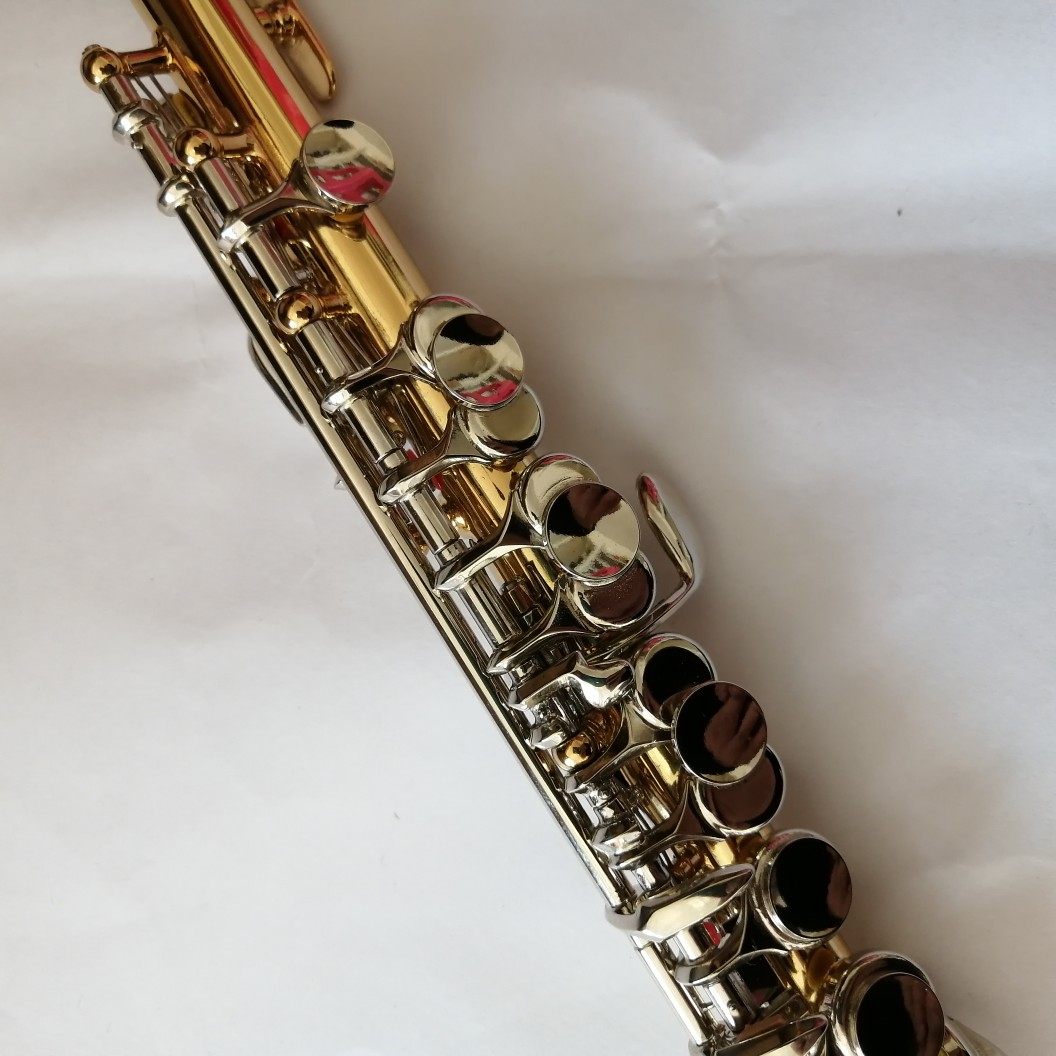 西洋铜管金身短笛乐器身镍键镀彩色笛子出口美国电子合成器