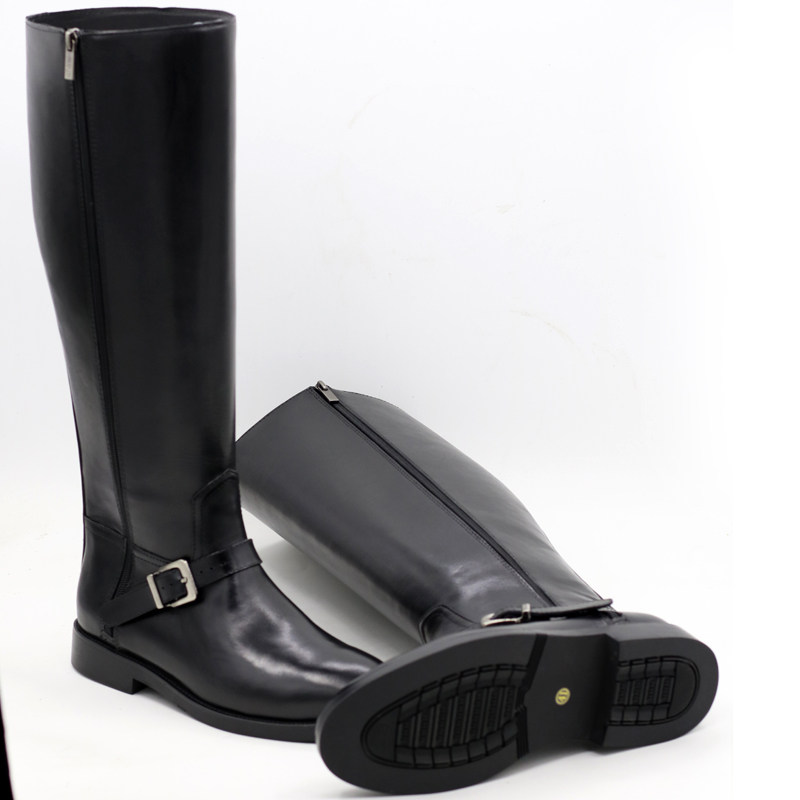 阅兵靴男马靴高筒靴骑士马丁长筒仪仗德国二战时装靴