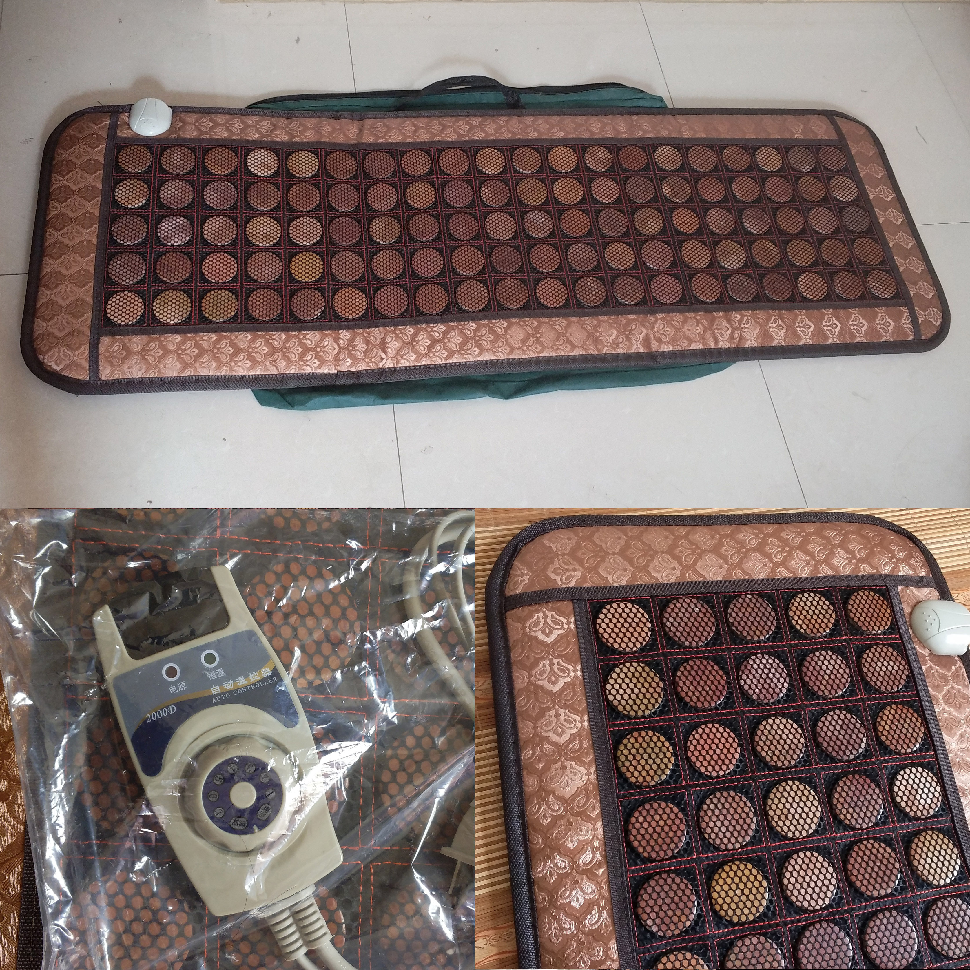 正宗山东富贵泗滨砭石沙发加热按摩坐垫秋冬保暖按摩靠垫