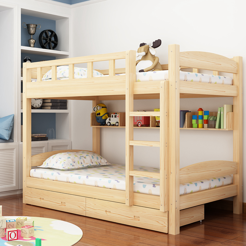 实木木床上下床松木高低床上上下铺床两层成人高低