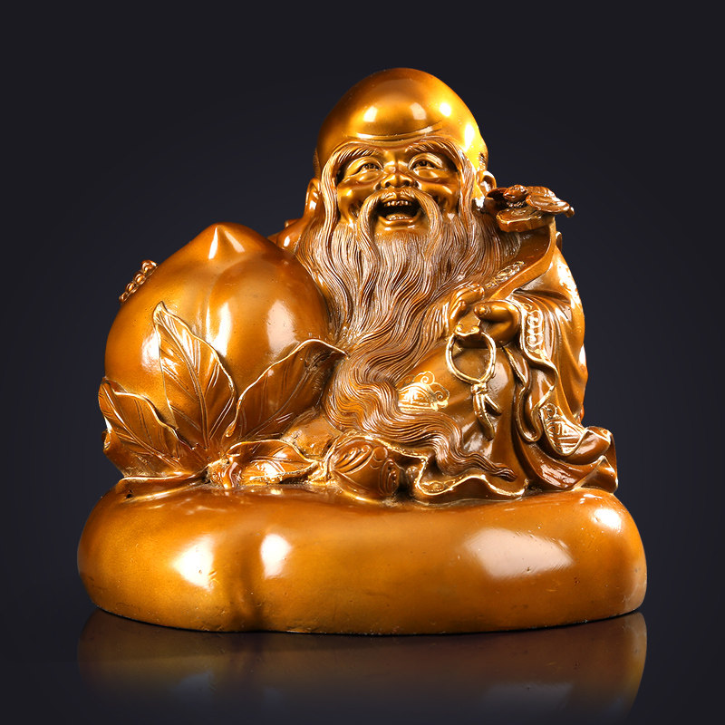 铜欣祥 纯铜老寿星寿仙长寿送礼送老人祝寿 书房客厅