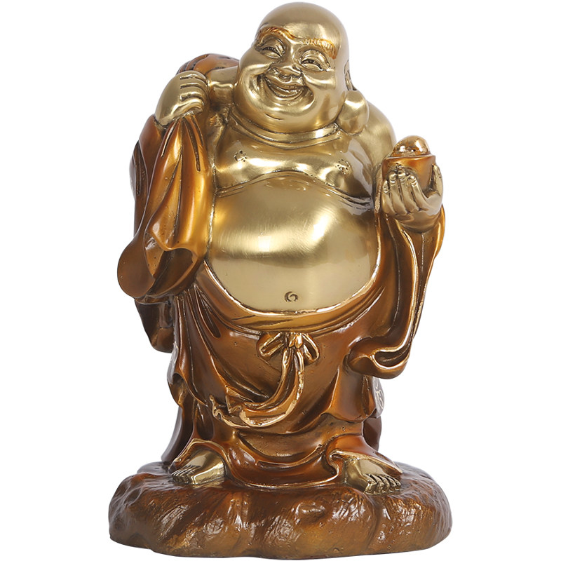 元宝布袋尊摆件铜欣祥铜像布袋佛家家居家居装饰装饰品客厅摆件