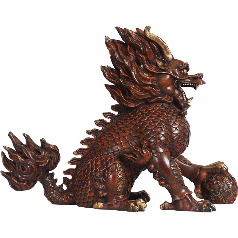 铜欣祥全铜獬豸瑞兽家居装饰品摆设全铜工艺品威武獬豸瑞兽