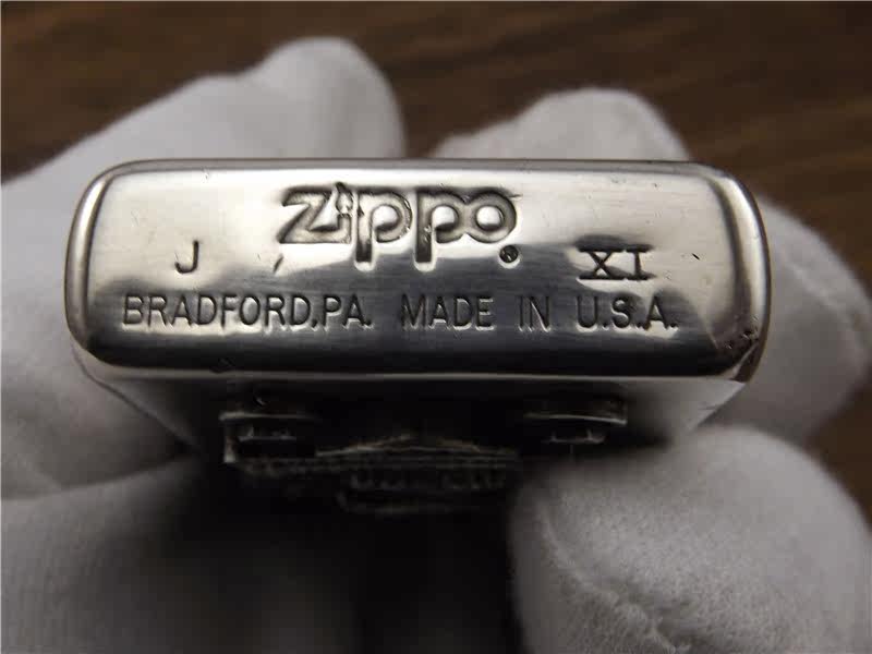 95年镀银贴章哈雷竖鹰zippo打火机美国原装进口煤油zippo