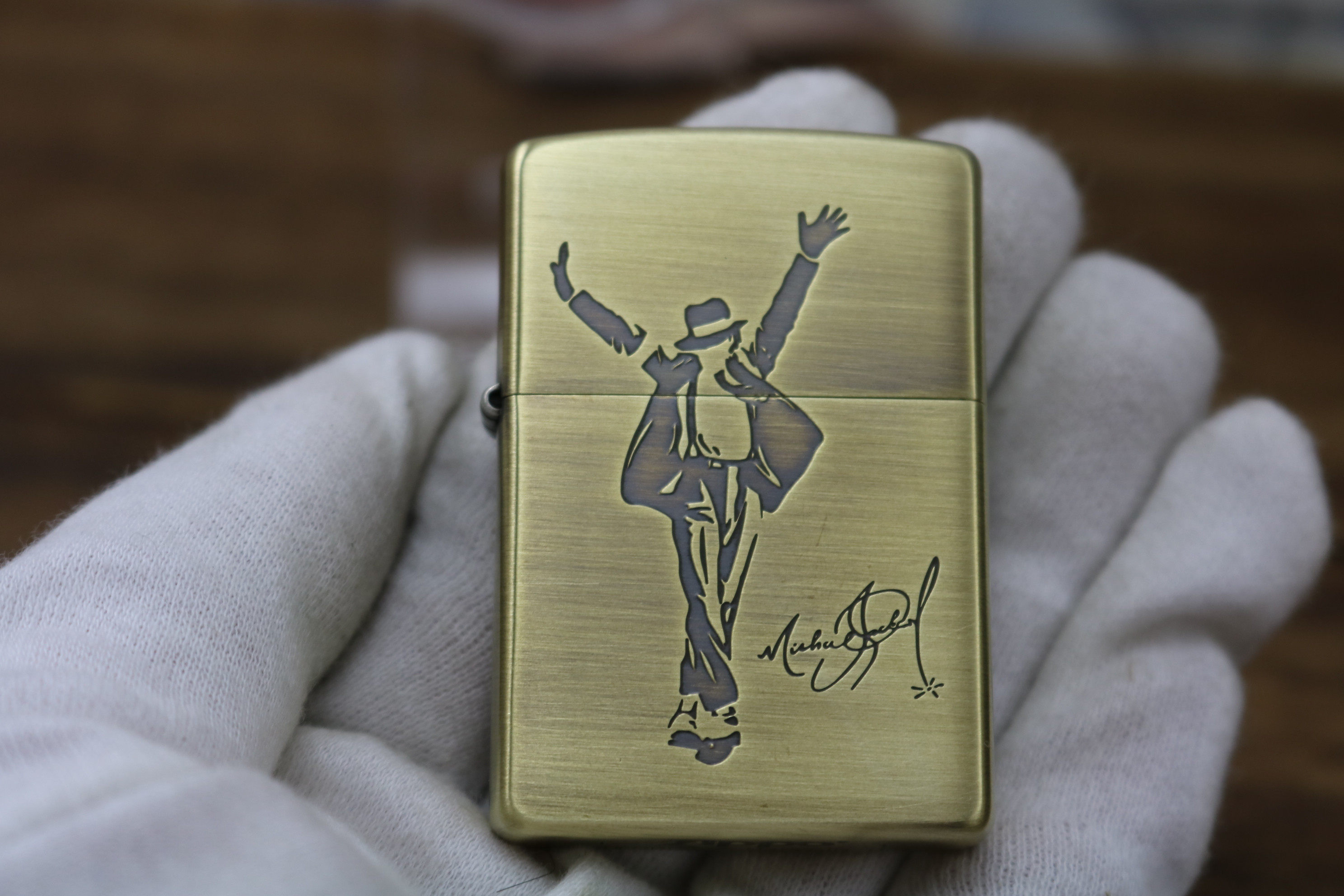 原装正品zippo打火机纯铜拉丝蚀刻熏铜做旧13年zippo