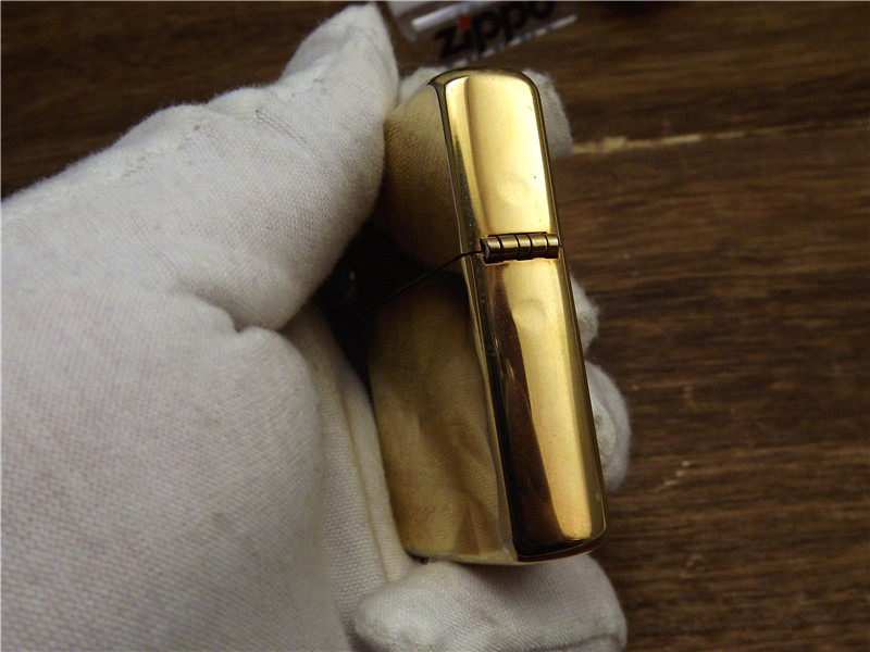 07年好品镀金棱角巧雕早期盔甲机二手zippo正品zippo