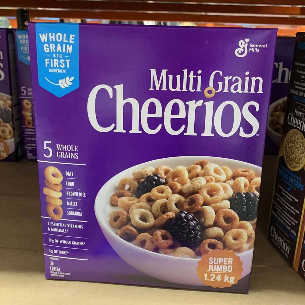 加拿大直邮cheerios圈圈营养早餐麦片天然蜂蜜味和五谷原味麦圈