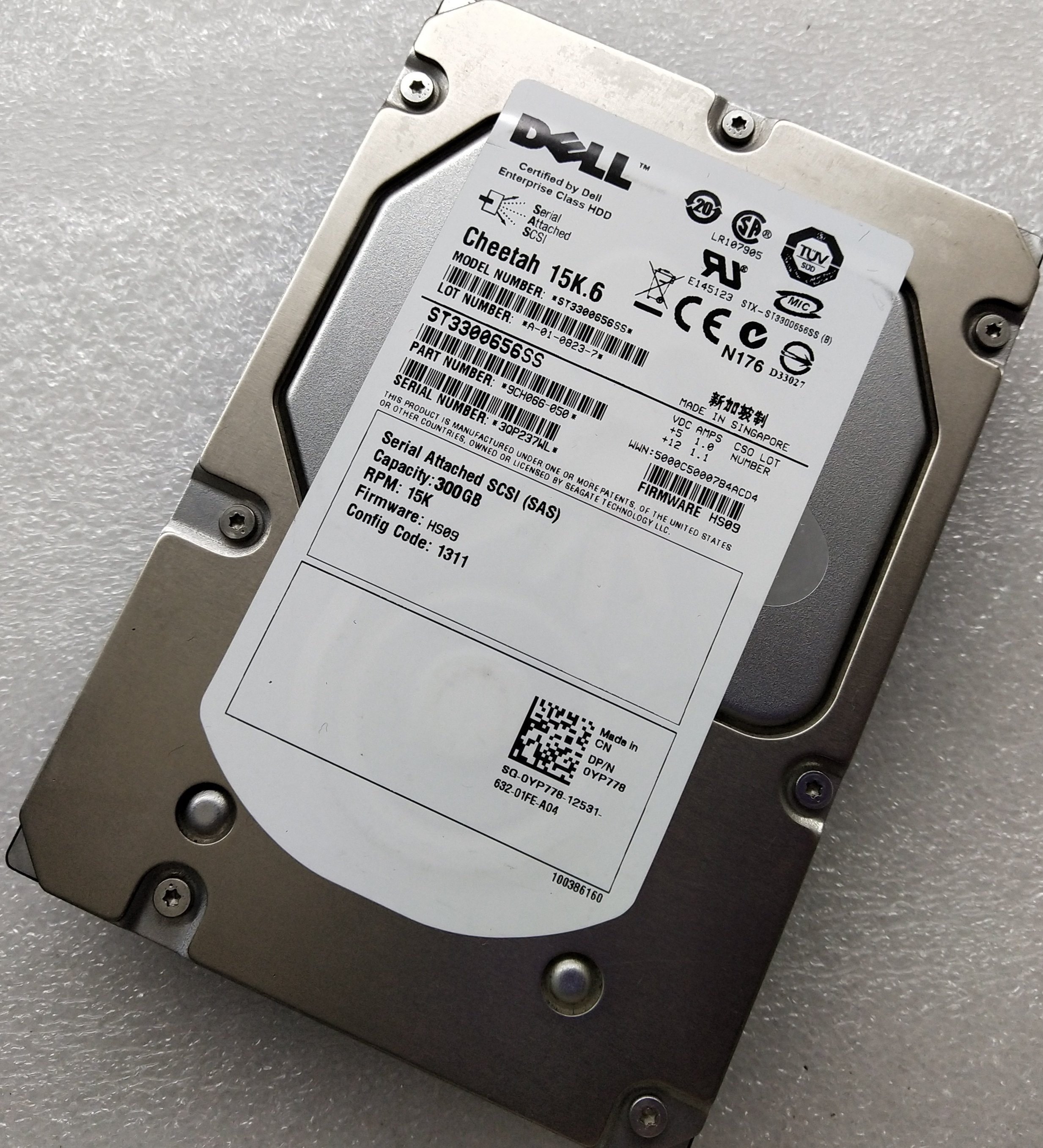 dell300gsas35寸15k6服务器硬盘st3300656ssyp778机械硬盘