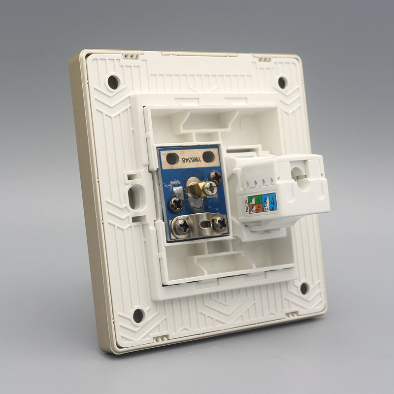 电脑闭路面板有线网线cat6插座千兆电视tv电脑电视插座